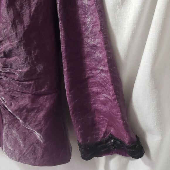 J.R. Nites by Carol Lin. EUC. Stunning Jacket in Purple & Black. Size 14. - Picture 4 of 12